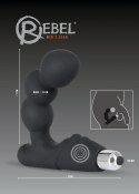 Rebel Zakrzywiony stymulator prostaty kulisty czarny silikonowy 14 cm