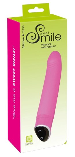 Sweet Smile Happy rożowy model zakrzywiony 7 trybow wibracji 22 cm