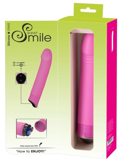 Sweet Smile Happy rożowy model zakrzywiony 7 trybow wibracji 22 cm Sweet Smile Happy rożowy model zakrzywiony 7 trybow wibracji 22 cm