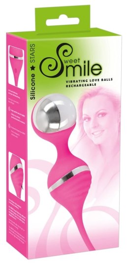 Sweet Smile Kule Treningowe Rożowe 10 Trybow Wibracji USB 18cm