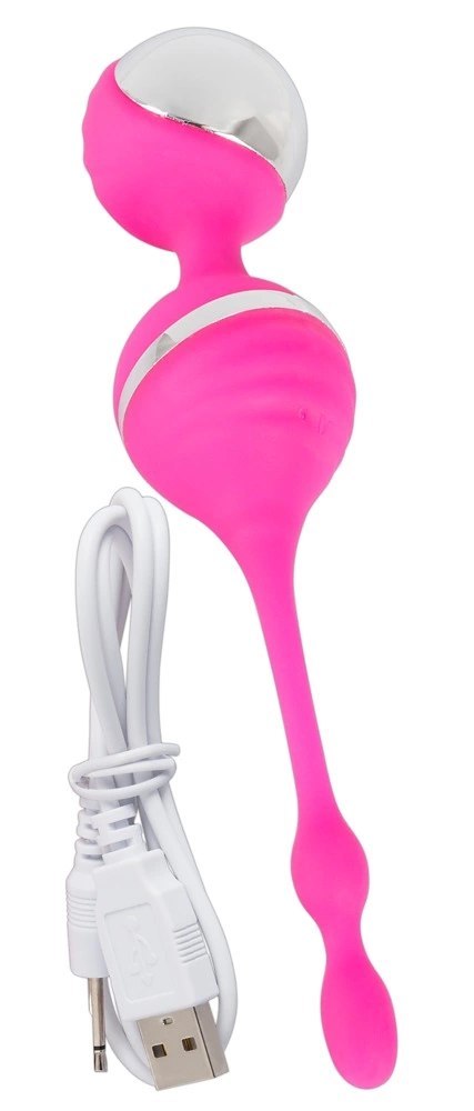 Sweet Smile Kule Treningowe Rożowe 10 Trybow Wibracji USB 18cm Sweet Smile Kule Treningowe Rożowe 10 Trybow Wibracji USB 18cm