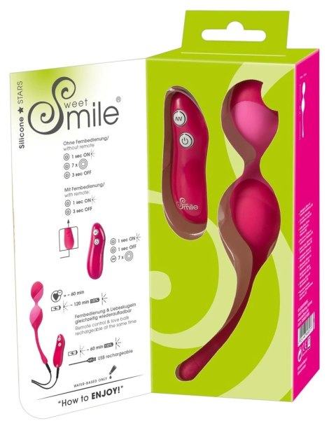 Sweet Smile Kulki Intymne Rożowe 7 Trybow Pilot Bezprzewodowy 21,1cm Sweet Smile Kulki Intymne Rożowe 7 Trybow Pilot Bezprzewodowy 21,1cm