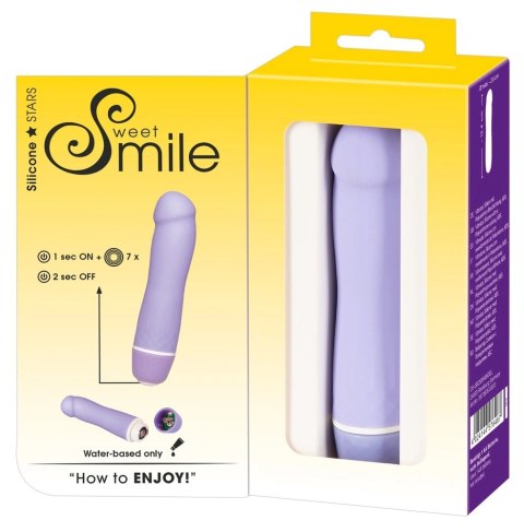 Sweet Smile Mini Wibrator Fioletowy 7 Trybow Kompaktowy Silikonowy Sweet Smile Mini Wibrator Fioletowy 7 Trybow Kompaktowy Silikonowy