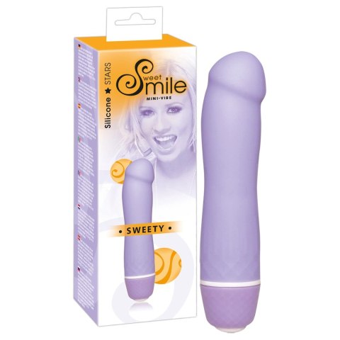 Sweet Smile Mini Wibrator Fioletowy 7 Trybow Kompaktowy Silikonowy Sweet Smile Mini Wibrator Fioletowy 7 Trybow Kompaktowy Silikonowy