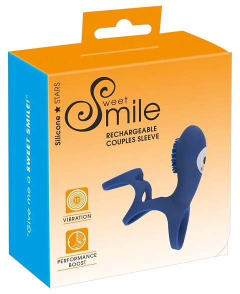 Sweet Smile Pierścień wibrujący 10 trybow, silikonowy, ładowany USB