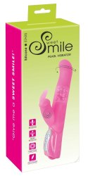 Sweet Smile Rotacyjny Model z Perłami i Stymulatorem Kroliczek Rożowy 26cm