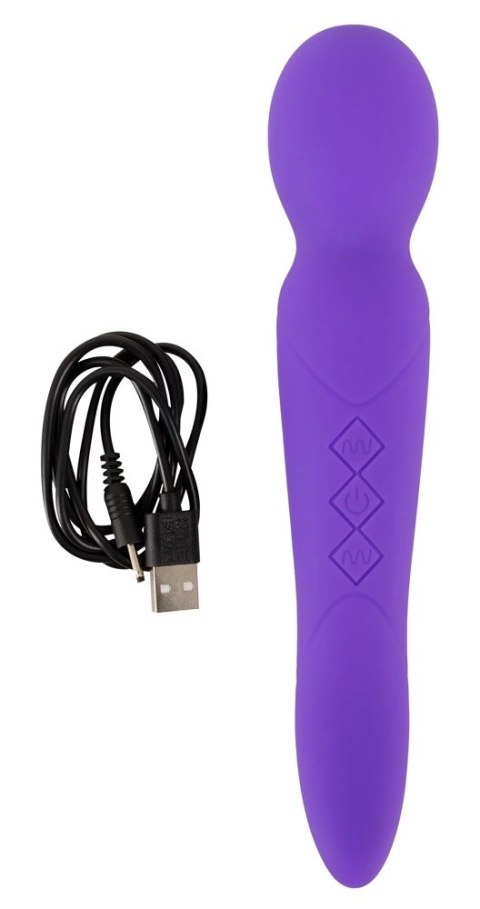 Sweet Smile Wand Violet - Dwustronny masażer 10 trybow, 22 cm Sweet Smile Wand Violet - Dwustronny masażer 10 trybow, 22 cm