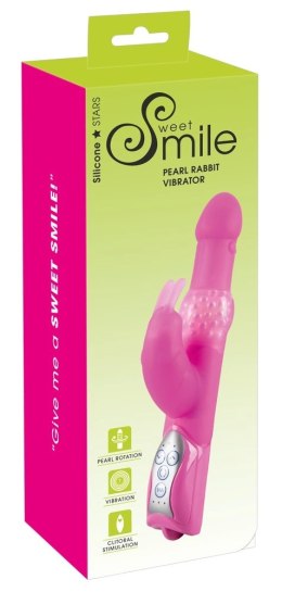 Sweet Smile Wibrator Krolik Ruchome Uszy 26cm Rożowy Silikonowy