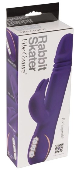 Vibe Couture Skater Rabbit Fioletowy - wibrator z funkcją ruchu i 7 trybami