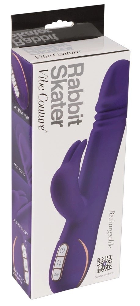 Vibe Couture Skater Rabbit Fioletowy - wibrator z funkcją ruchu i 7 trybami Vibe Couture Skater Rabbit Fioletowy - wibrator z funkcją ruchu i 7 trybami