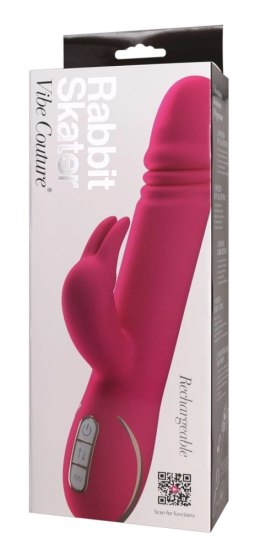 Vibe Couture Skater Rabbit Pink - Model z Funkcją Pchania i 7 Trybami
