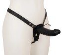 You2Toys Double Strap-On z funkcją wibracji, regulowana uprząż, czarny