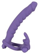 You2Toys Los Analos podwojny wibrator z pierścieniem silikonowy fioletowy