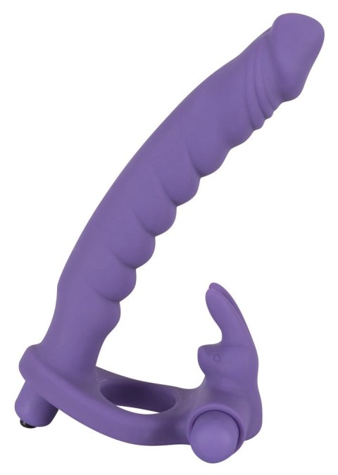 You2Toys Los Analos podwojny wibrator z pierścieniem silikonowy fioletowy You2Toys Los Analos podwojny wibrator z pierścieniem silikonowy fioletowy