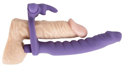 You2Toys Los Analos podwojny wibrator z pierścieniem silikonowy fioletowy You2Toys Los Analos podwojny wibrator z pierścieniem silikonowy fioletowy