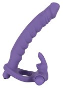 You2Toys Los Analos podwojny wibrator z pierścieniem silikonowy fioletowy
