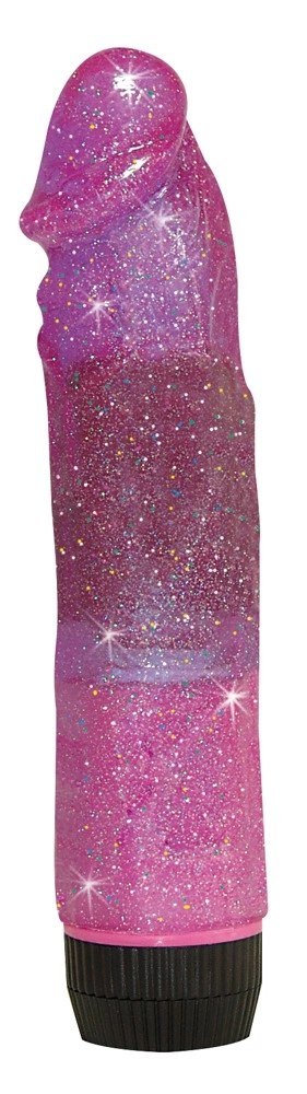 You2Toys Space Rider 3000 - Elastyczny wibrator brokatowy roż 18,5 cm You2Toys Space Rider 3000 - Elastyczny wibrator brokatowy roż 18,5 cm