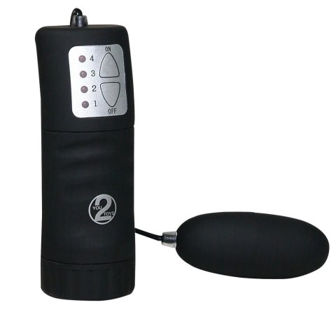 You2Toys Velvet - Jajeczko wibracyjne z pilotem, czarne 6 cm You2Toys Velvet - Jajeczko wibracyjne z pilotem, czarne 6 cm