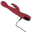 You2Toys Wibrator silikonowy kroliczek podwojny, podgrzewany, czerwony