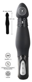 You2Toys Y2T - czarna maszyna intymna z funkcją drgań, 23,5 cm