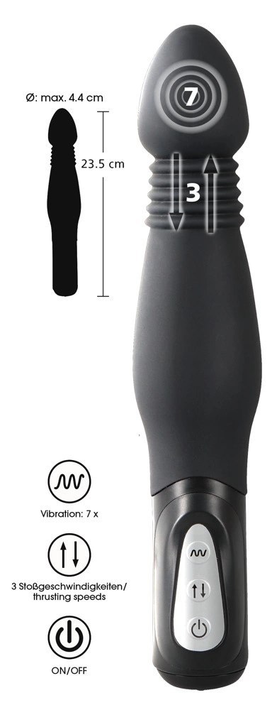 You2Toys Y2T - czarna maszyna intymna z funkcją drgań, 23,5 cm You2Toys Y2T - czarna maszyna intymna z funkcją drgań, 23,5 cm