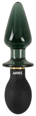 ANOS Double Plug Model 10 Trybow Wibracji Szkło & Silikon 16,6 cm