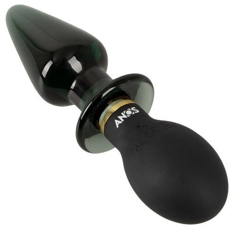 ANOS Double Plug Model 10 Trybow Wibracji Szkło & Silikon 16,6 cm ANOS Double Plug Model 10 Trybow Wibracji Szkło & Silikon 16,6 cm
