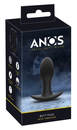 ANOS Mini Plug wibrujący z silikonu czarny 20 trybow ładowany USB