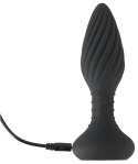 ANOS Plug Obrotowy Silikonowy z Pilotem Bezprzewodowym Czarny 15,1 cm