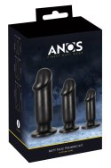 ANOS Plug Training Kit Zestaw 3 elastycznych korkow czarne PVC