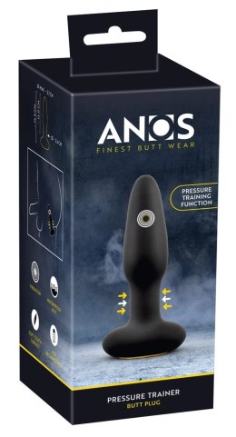 ANOS Pressure Trainer Czarny - Intymny Korek z Czujnikiem i Pilotem