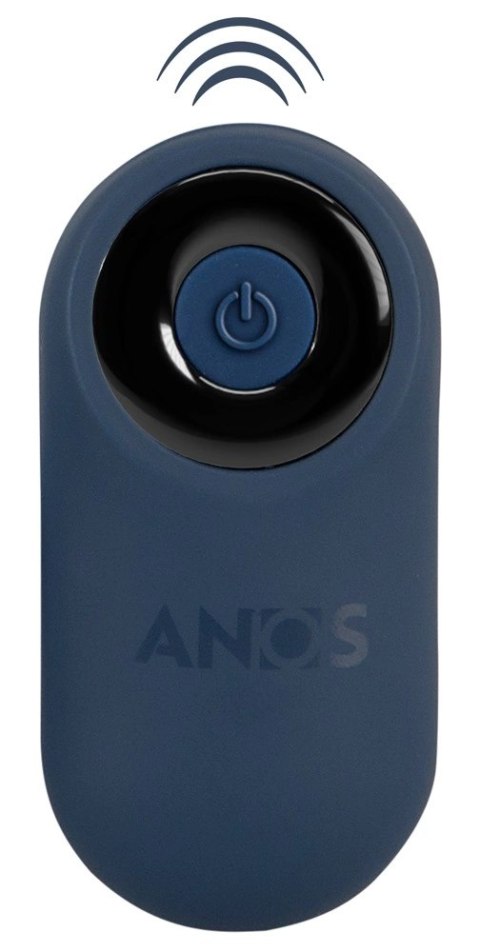 ANOS RC Rotating Prostate Plug Niebieski - Silikonowy masażer z pilotem ANOS RC Rotating Prostate Plug Niebieski - Silikonowy masażer z pilotem