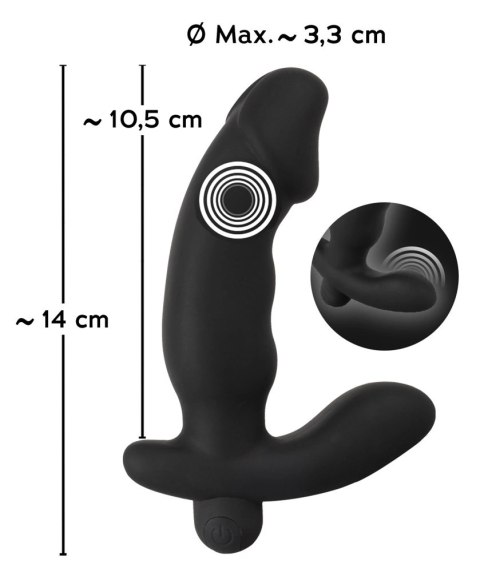 ANOS Wibrator Prostaty 14 cm Czarny Silikonowy 10 Trybow USB ANOS Wibrator Prostaty 14 cm Czarny Silikonowy 10 Trybow USB