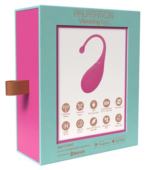 Adrien Lastic Palpitation Rożowe Jajeczko Aplikacja Bluetooth 18cm Adrien Lastic Palpitation Rożowe Jajeczko Aplikacja Bluetooth 18cm