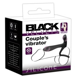 Black Velvets Pierścień wibrujący silikonowy 14 cm czarny USB wodoodporny