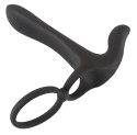 Black Velvets Pierścień wibrujący silikonowy 14 cm czarny USB wodoodporny