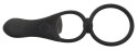 Black Velvets Pierścień wibrujący silikonowy 14 cm czarny USB wodoodporny