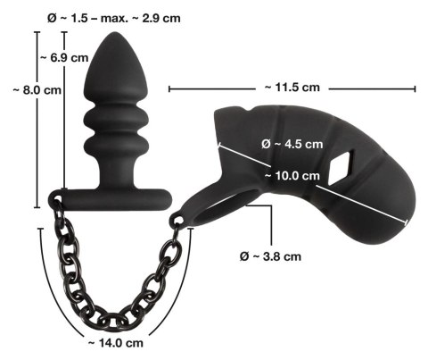Black Velvets System Kontroli Komfortu Czarny 11,5 cm Silikonowy Black Velvets System Kontroli Komfortu Czarny 11,5 cm Silikonowy