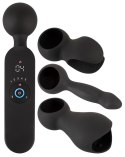 Couples Choice Masażer z 3 wymiennymi końcowkami czarny 21,5 cm