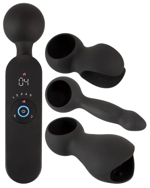 Couples Choice Masażer z 3 wymiennymi końcowkami czarny 21,5 cm Couples Choice Masażer z 3 wymiennymi końcowkami czarny 21,5 cm