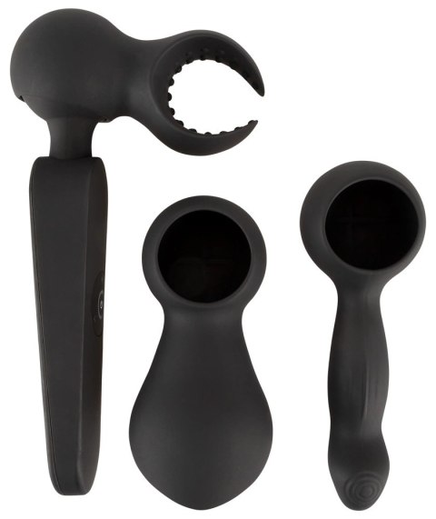 Couples Choice Masażer z 3 wymiennymi końcowkami czarny 21,5 cm Couples Choice Masażer z 3 wymiennymi końcowkami czarny 21,5 cm