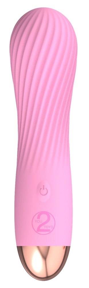 Cuties Mini Pink - Wibrujący model z rowkowaną powierzchnią, 12,5 cm Cuties Mini Pink - Wibrujący model z rowkowaną powierzchnią, 12,5 cm