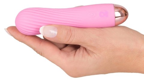 Cuties Mini Pink - Wibrujący model z rowkowaną powierzchnią, 12,5 cm Cuties Mini Pink - Wibrujący model z rowkowaną powierzchnią, 12,5 cm