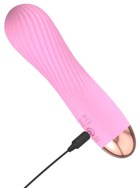 Cuties Mini Pink - Wibrujący model z rowkowaną powierzchnią, 12,5 cm Cuties Mini Pink - Wibrujący model z rowkowaną powierzchnią, 12,5 cm