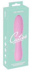 Cuties Mini Wibrator Rożowy - Model z Rowkami, Wodoodporny 14,1 cm