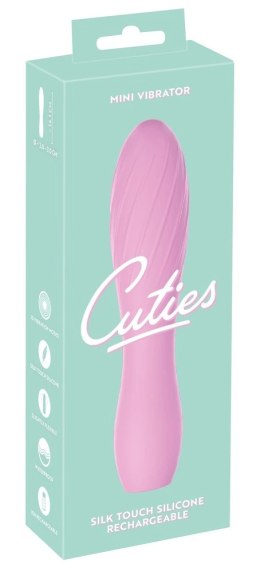 Cuties Mini Wibrator Rożowy - Model z Rowkami, Wodoodporny 14,1 cm