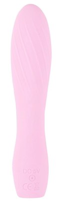 Cuties Mini Wibrator Rożowy - Model z Rowkami, Wodoodporny 14,1 cm
