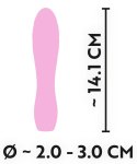 Cuties Mini Wibrator Rożowy - Model z Rowkami, Wodoodporny 14,1 cm