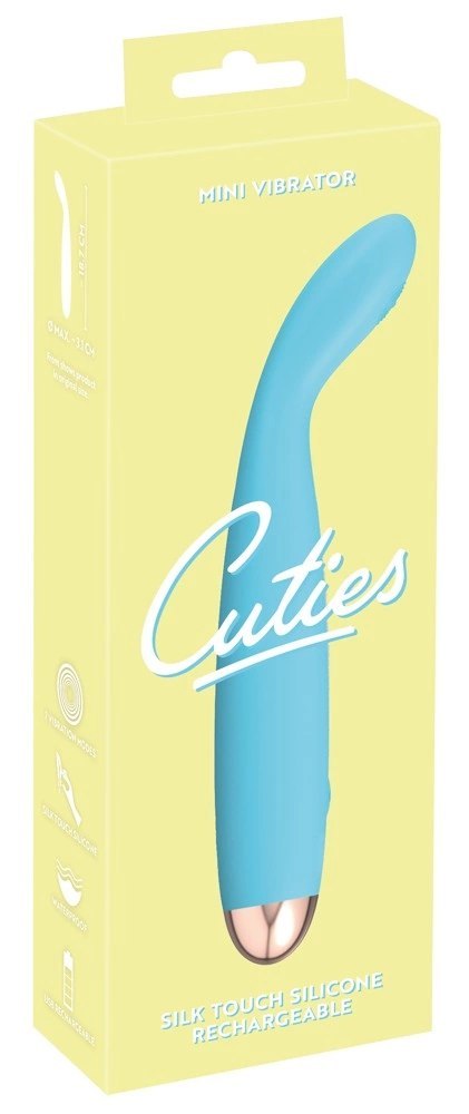 Cuties Mini Wibrator Stymulujący Niebieski 18,7 cm USB 7 Trybow Cuties Mini Wibrator Stymulujący Niebieski 18,7 cm USB 7 Trybow