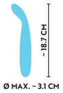Cuties Mini Wibrator Stymulujący Niebieski 18,7 cm USB 7 Trybow